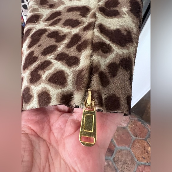 Yves Saint Laurent Animal Print biker calf hair leather jacket - Picture 4 of 9